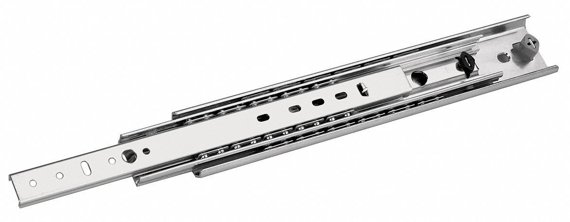 Drawer Slide, Side Mount, Steel, 20, PK 2