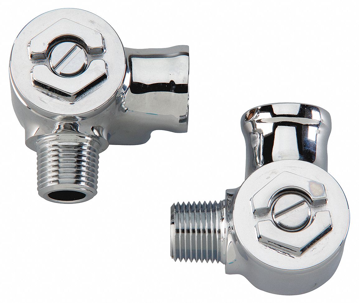 Exposed Angled Check Stop, 1/2In IPS, PK 2