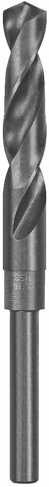Drill Bit, HSS, 9/16 In Dia, 3/8 In Shank