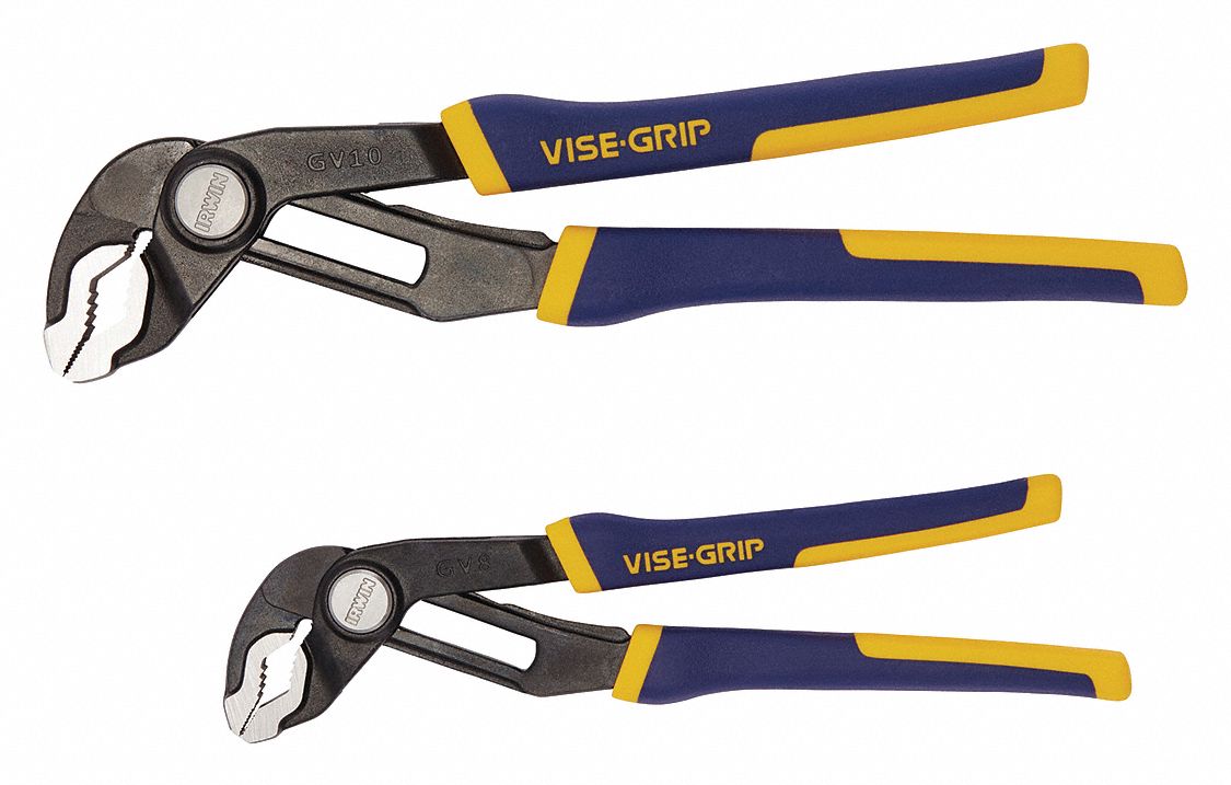 Groove Lock Plier Set, V-Jaw, 2 PC
