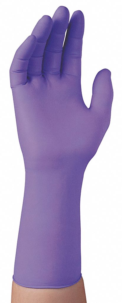 Disposable Gloves, Nitrile, S, Purple, PK50