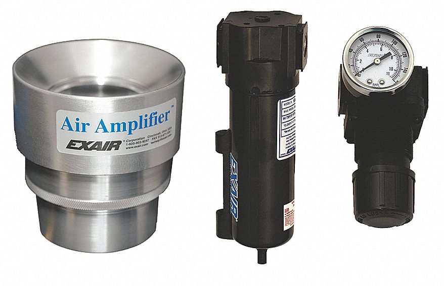 Air Amplifier Kit, 2 In Inlet, 21.5 CFM