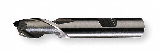 End Mill, HSS, 5/8, 2 FL, SGL Sq End, CC