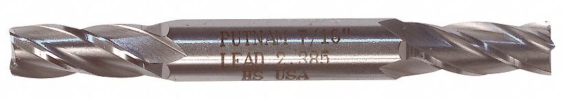 End Mill, Cobalt, 1/8, 4 FL, dbl Sq End, CC
