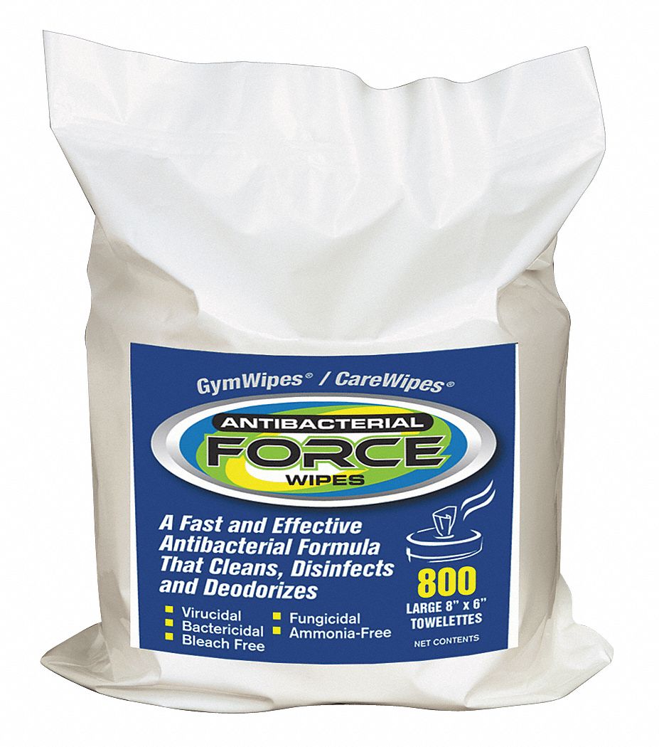Antibacterial Force Wipes Refill, White