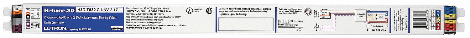Dimming Ballast, Elctrnc, 120-277 V Lamp