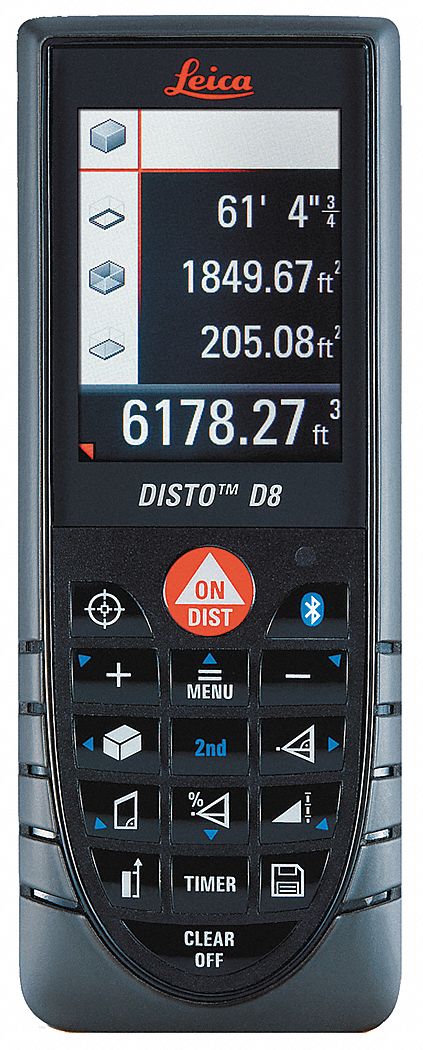 Laser Distance Meter, 4 Line, 650 Ft