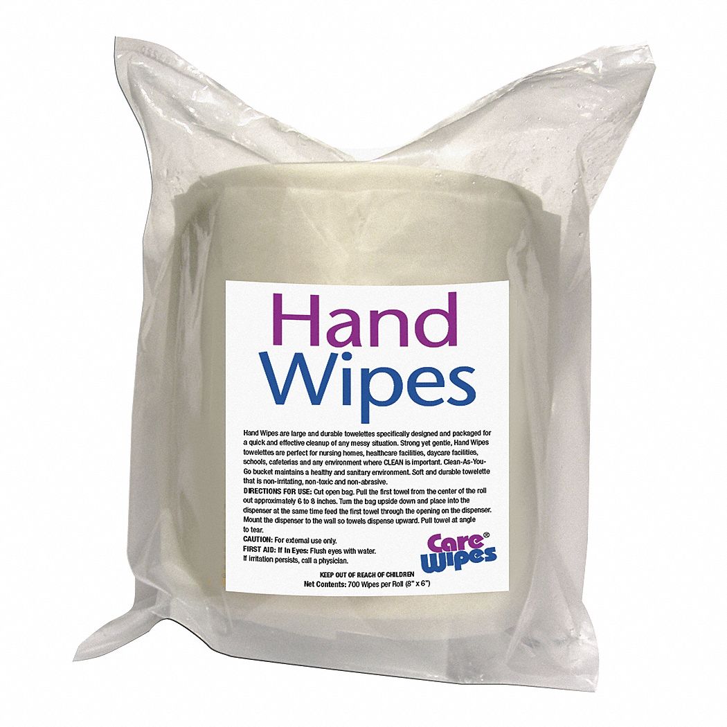Hand Cleaning Wipes, 6W x 8In.L