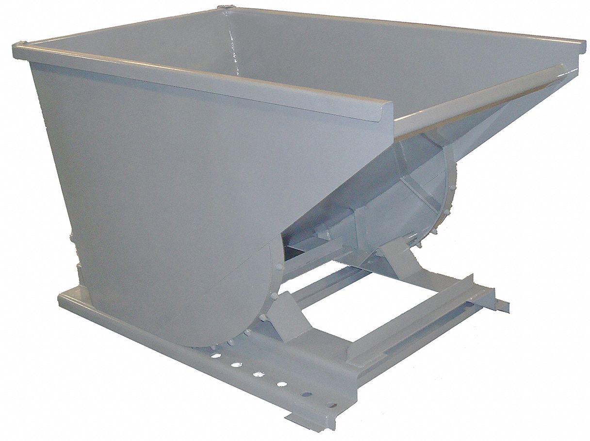 Self Dumping Hopper, Medium Duty, Gray