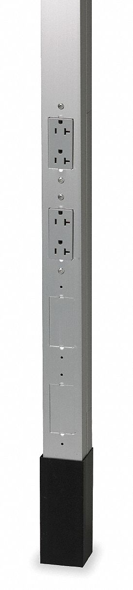 Service Pole, Gray, 10Ft 2 In