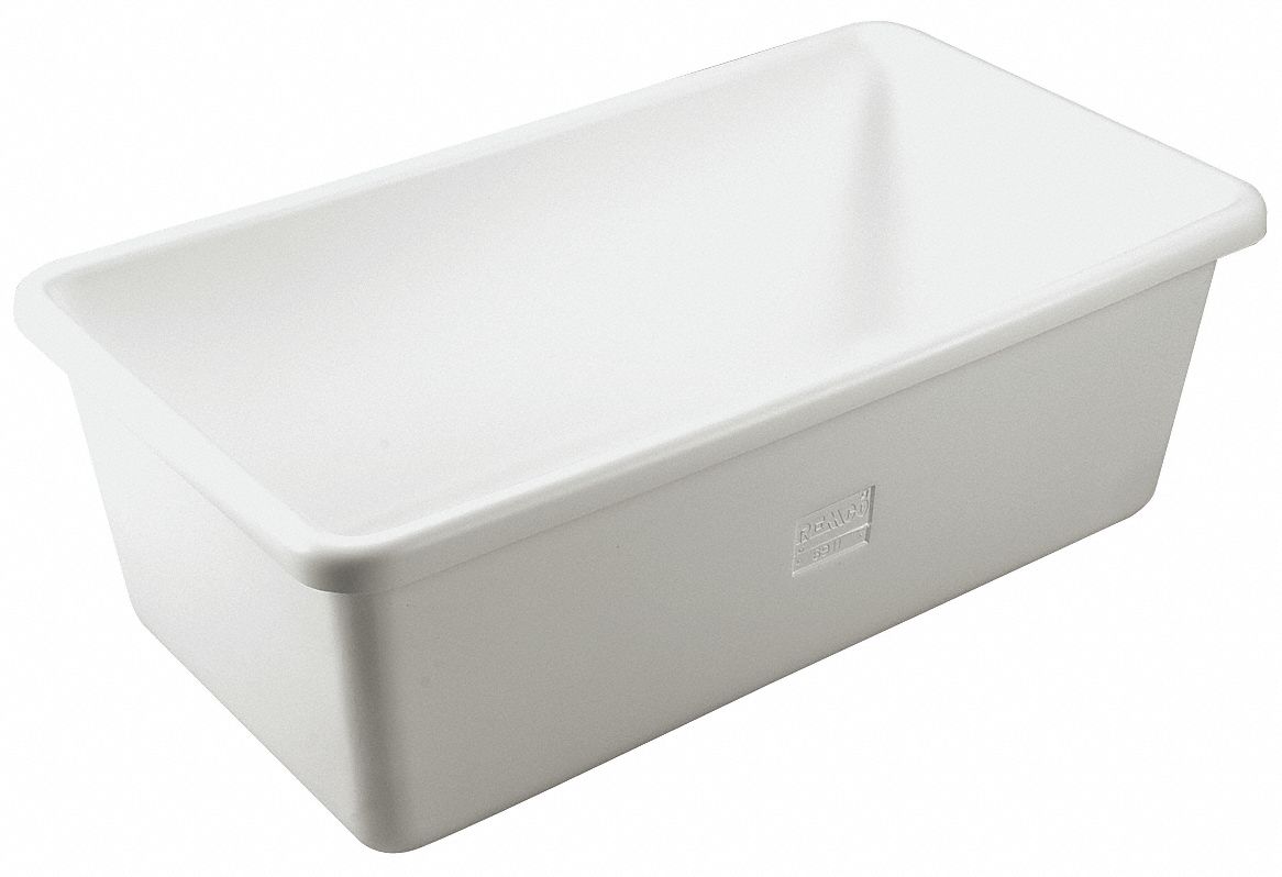 Polyethylene Hopper Tub, White