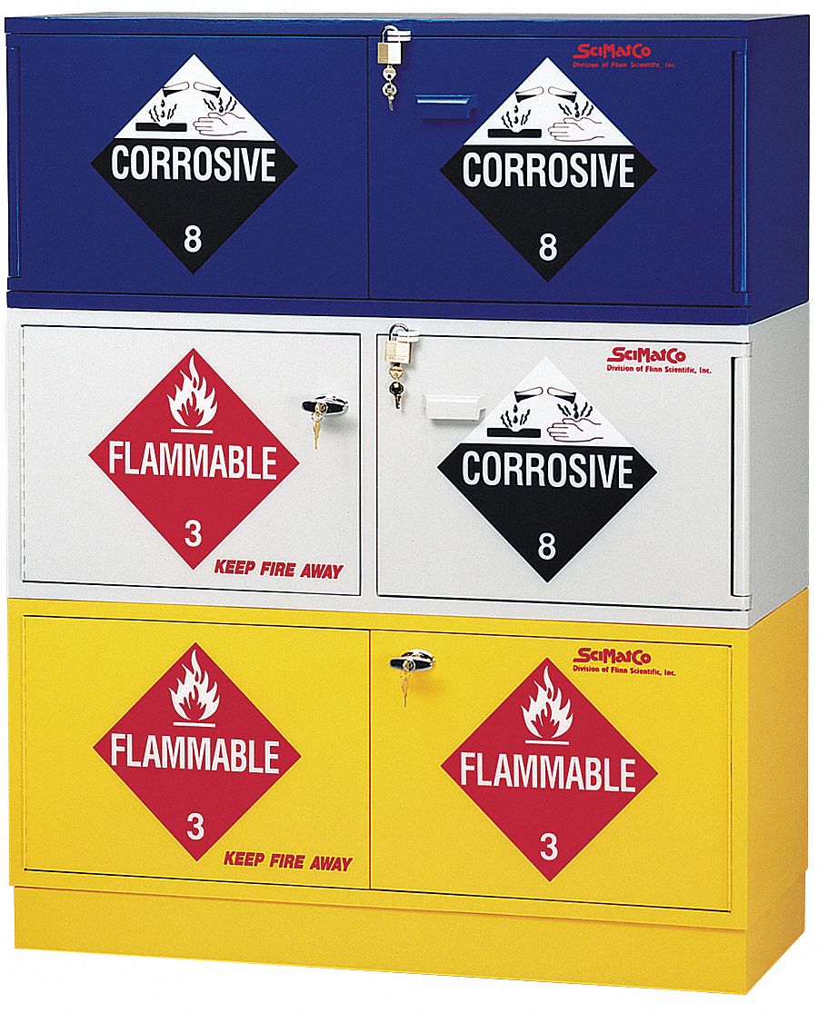 Corrosive Safety Cabinet, Blue, Plywood