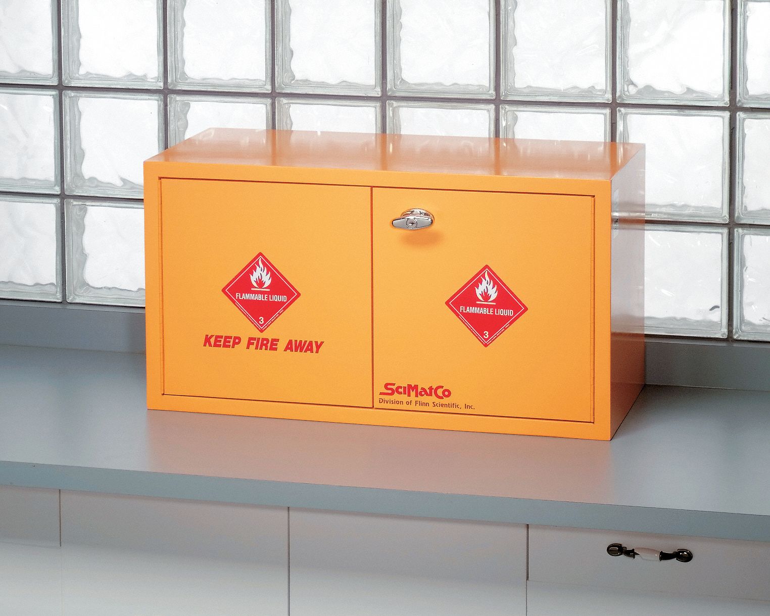 Flammable Cabinet, 8X1 Gal. Bottles, YLW