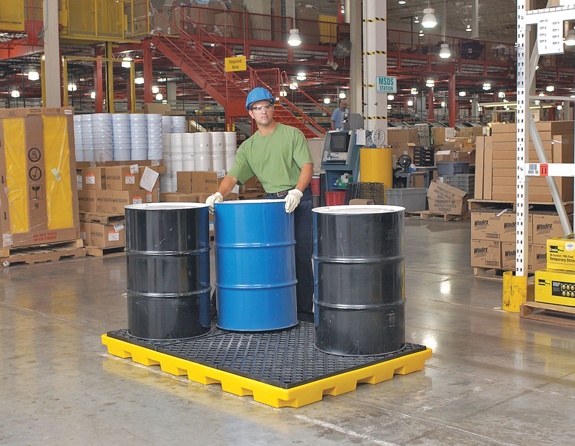 Drum Spill Cntnmnt Pallet, 8 Drum, 12k lb.