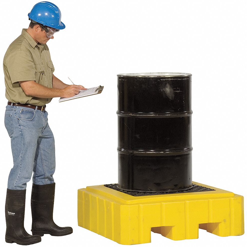 Drum Spill Cntnmnt Pallet, 1 Drum, 800 lb.