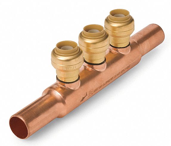 Manifold, 3/4 x 3/4 In, 3 Outlets