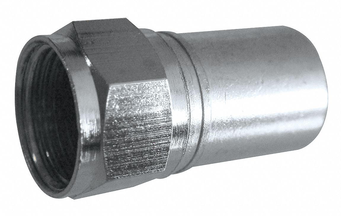 Coaxial Connector, F-Type, RG6 Plenum, PK50