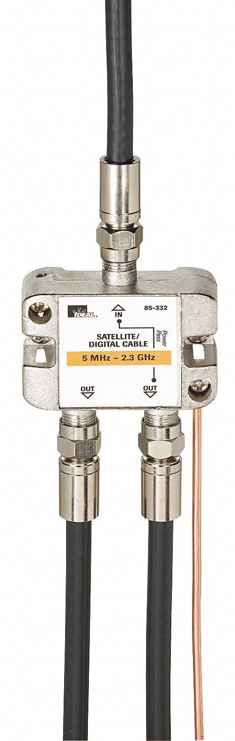 Cable Splitter, 2-Way, F-Type, 2.3 GHz