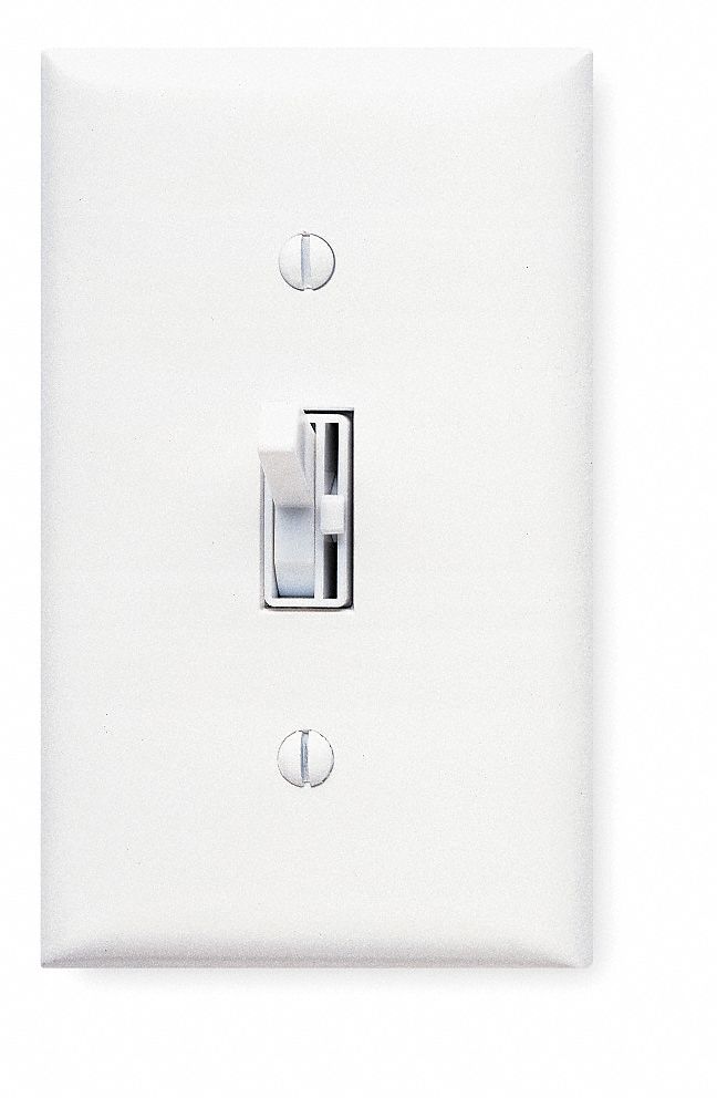 Dimmer, Toggle/Slide, 120V, 600W, 1 Pole