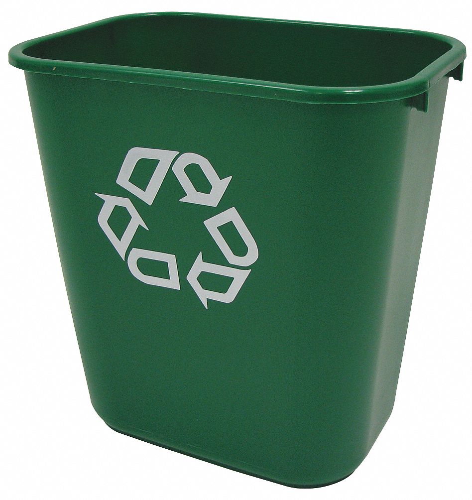 Recycling Container, 28 1/8 Qt, Green