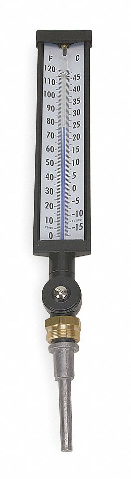 Industrial Thermometer, 0 to 120 F