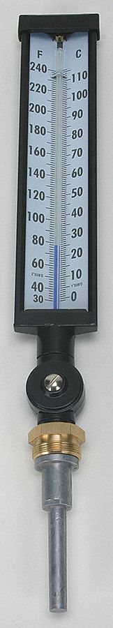Industrial Thermometer, 30 to 240 F