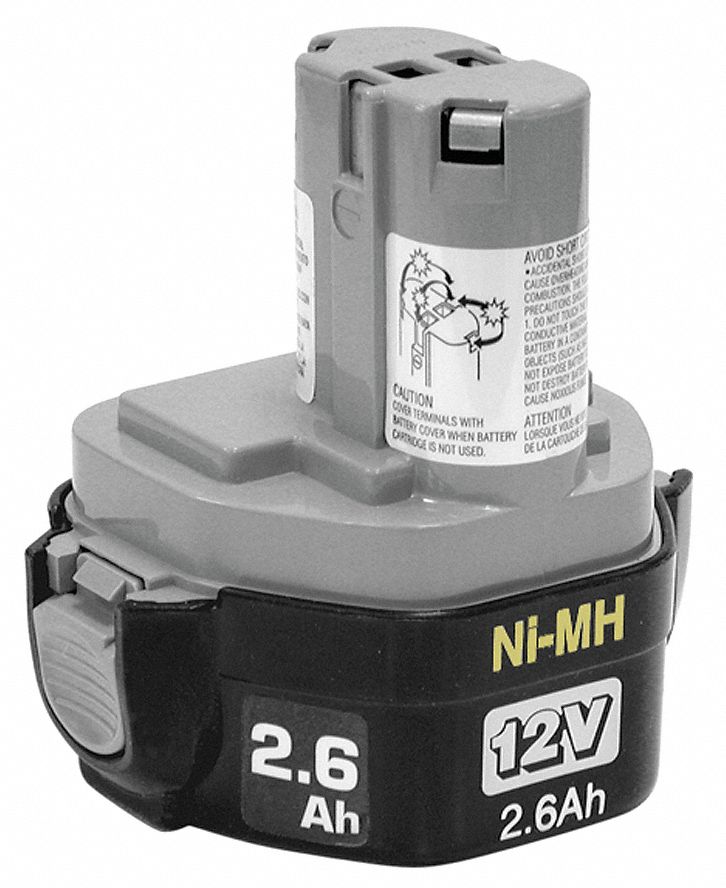 Battery Pack, 12V, NiMH, 2.6A/hr.
