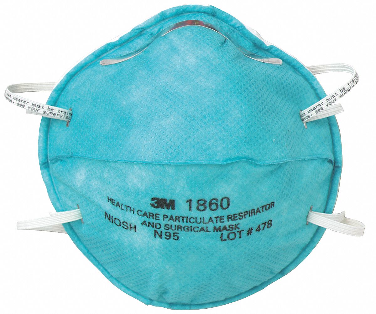 Healthcare Respirator, N95, Green, PK 20