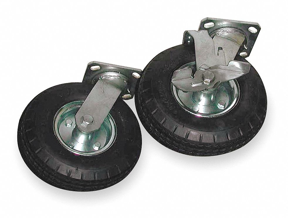 All Terrain Caster Kit, 6 in., Rubber