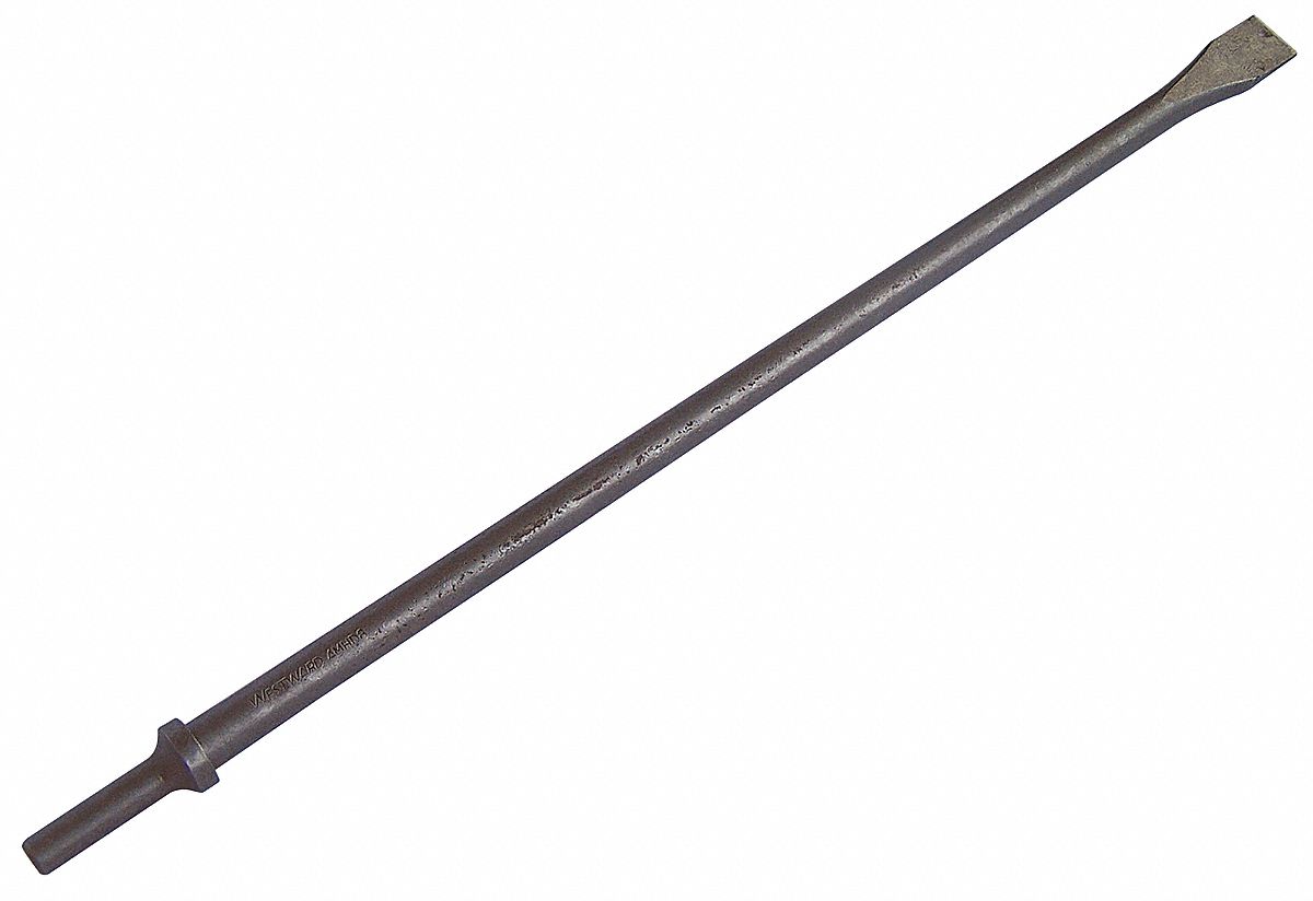 Flat Rivet Chisel, 0.401 In., 18 In., Round