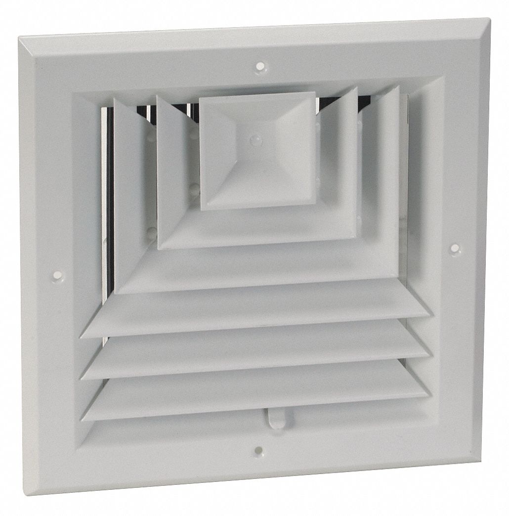 Diffuser, 3-Way, Duct Size 10 In. x 10 In.