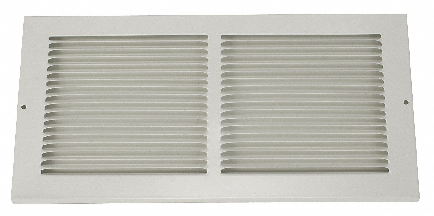 Return Air Grille, 8x14 In, White