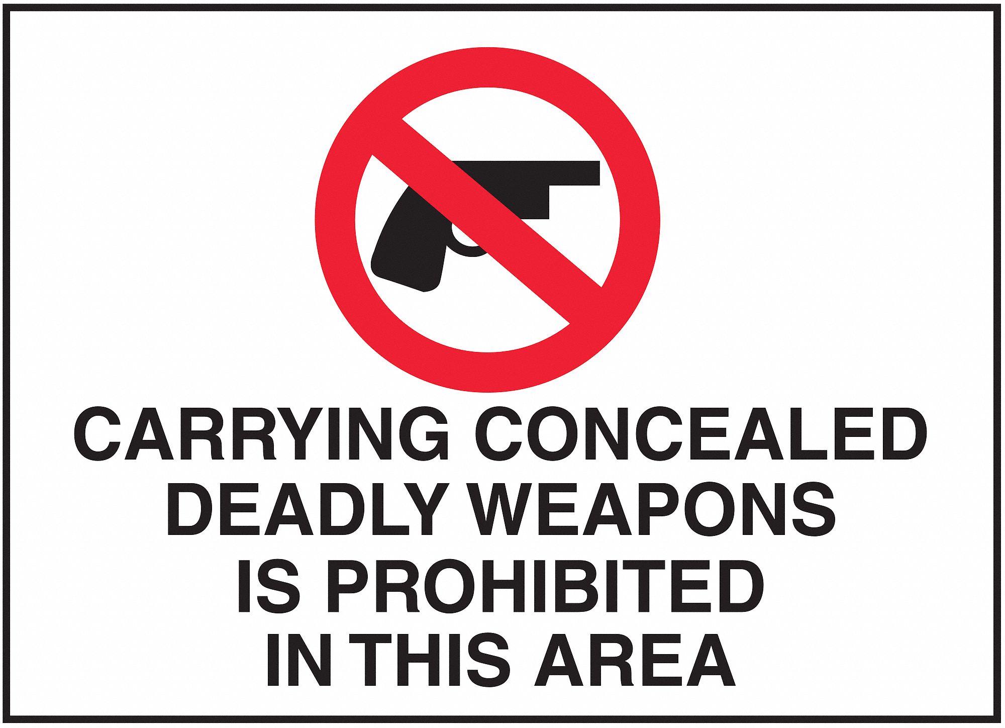 Warning Sign, 10 x 14In, R and BK/WHT, ENG