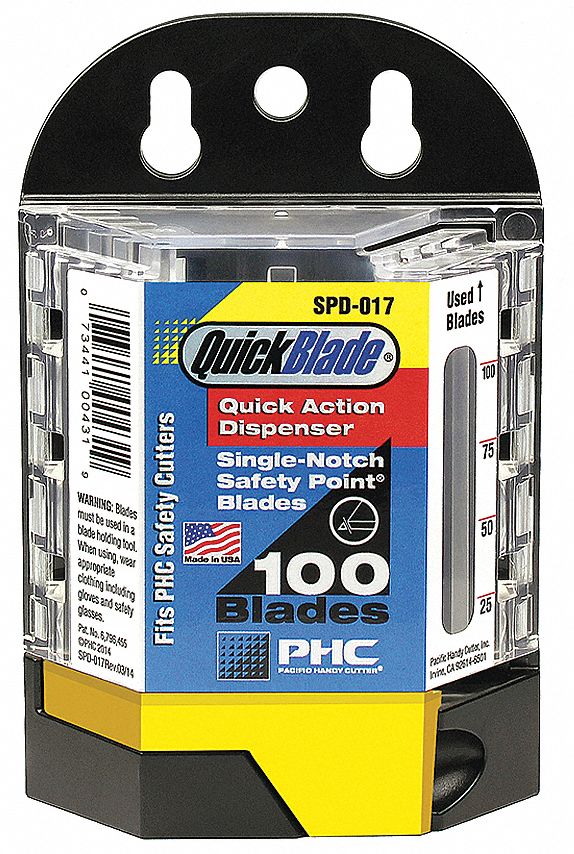 Safety Blades w/Dispenser, PK 100