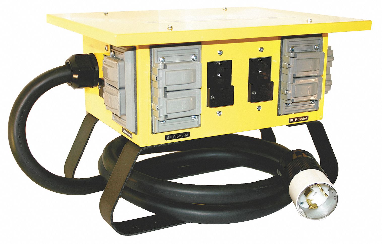 Dist. Box, 1P GFCI w/Legs, 50A, (4) 5-20R
