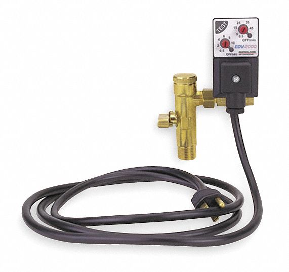 Drain Valve, 115 Volts, 1/ 2 In, 1/4 Out
