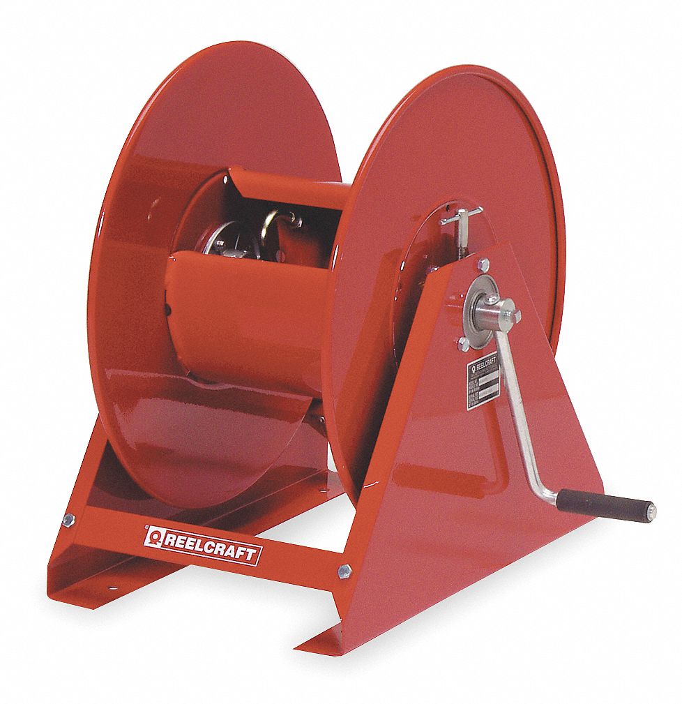 Hose Reel, Hand Crank, 3/4 In ID x 100 Ft