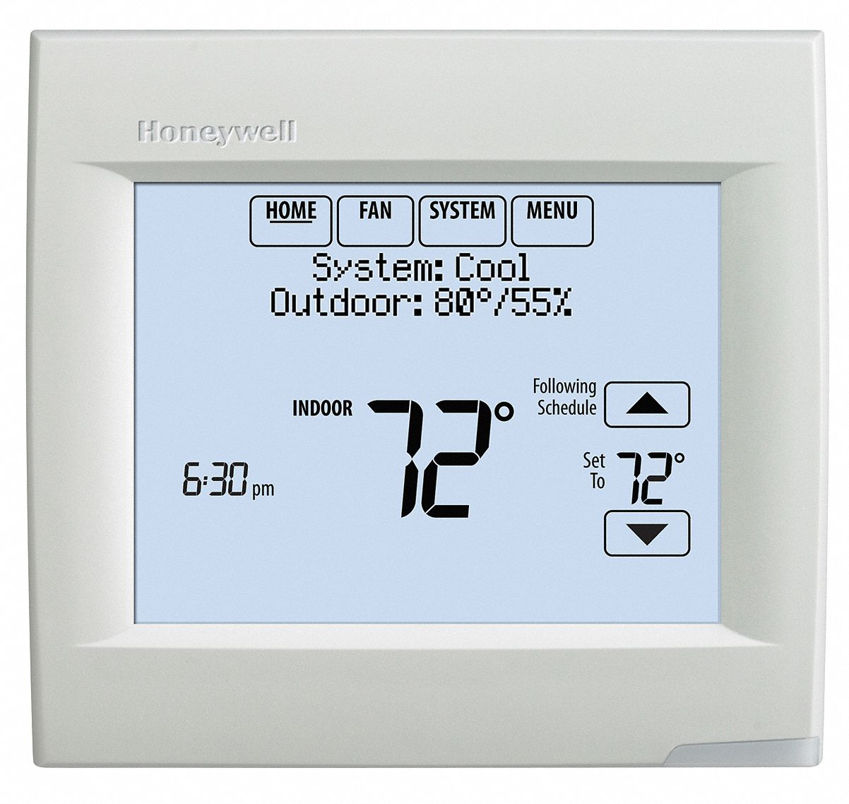 Touchscreen Thermostat, 3H, 2C, 7 Day Prog