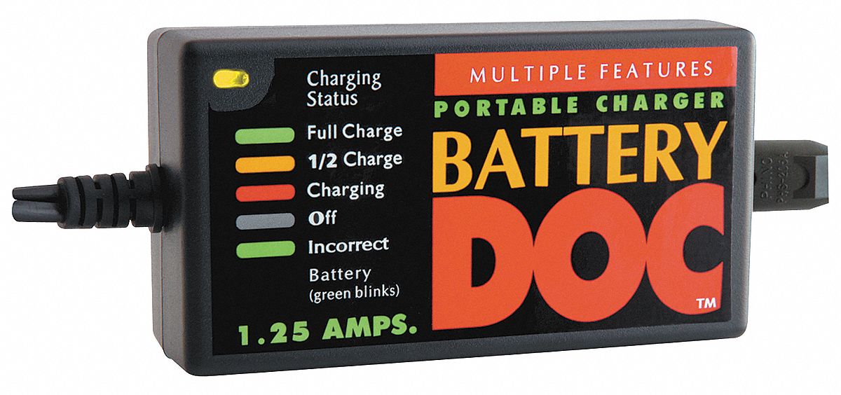 Auto Battery Charger/Maintainer, 1.25 Amp