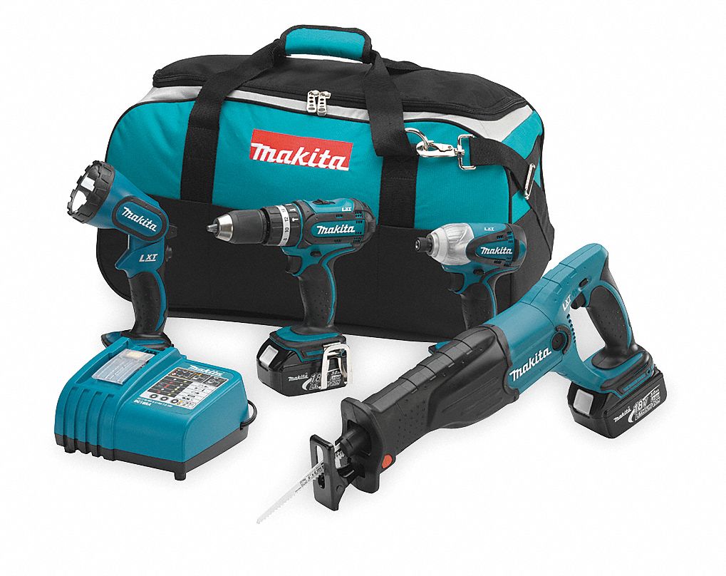 Combo Kit W/Free Grinder, 18 V, 4 Pcs