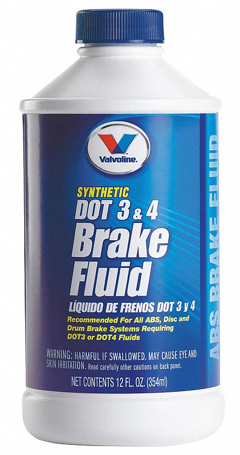 Brake Fluid, 12 Oz, Dot 3 and 4