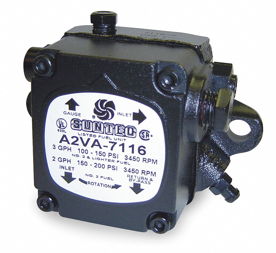 Oil Burner Pump, 3450 rpm, 7gph, 100-200psi