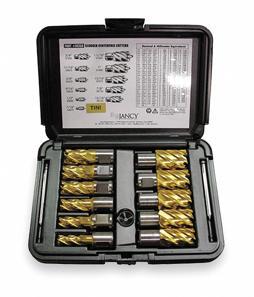 Annular Cutter Set TiN, 1 In Cut D, 11 Pc