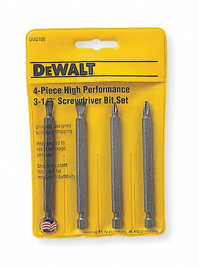 4pc Screwdrver Bit Set