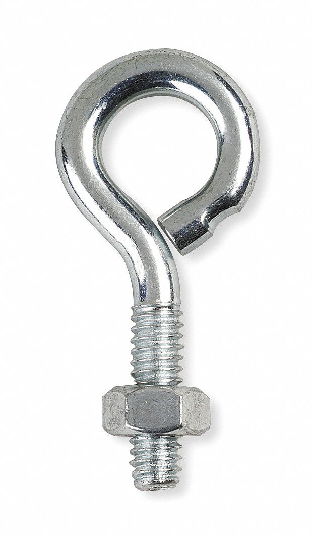 Eyebolt, Stl, 3/8-16x3 1/2 In, Pk 10