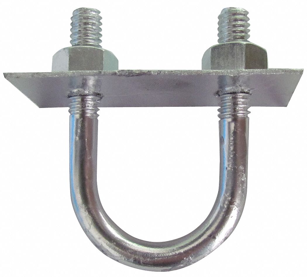 U Bolt, 1/4-20, Pipe 1 1/4 In, Pk10