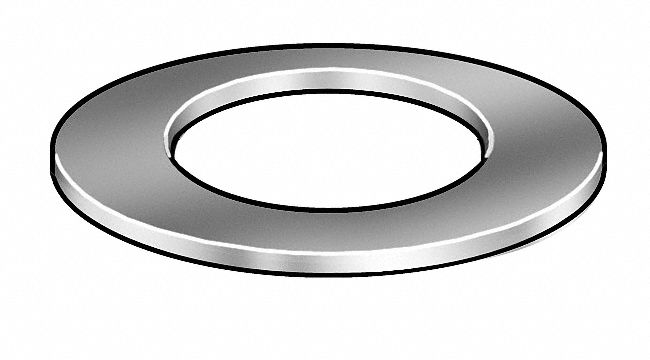 EPDM Washer, 0.990 IDx2 In OD, Pk 10