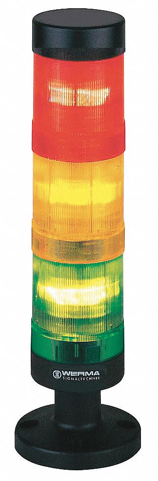 Tower Light, 24VAC, Amber, Blue, Red