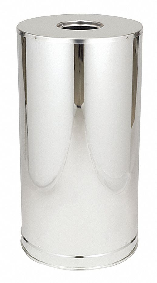 Round Container, Mirrored Steel, 15 G