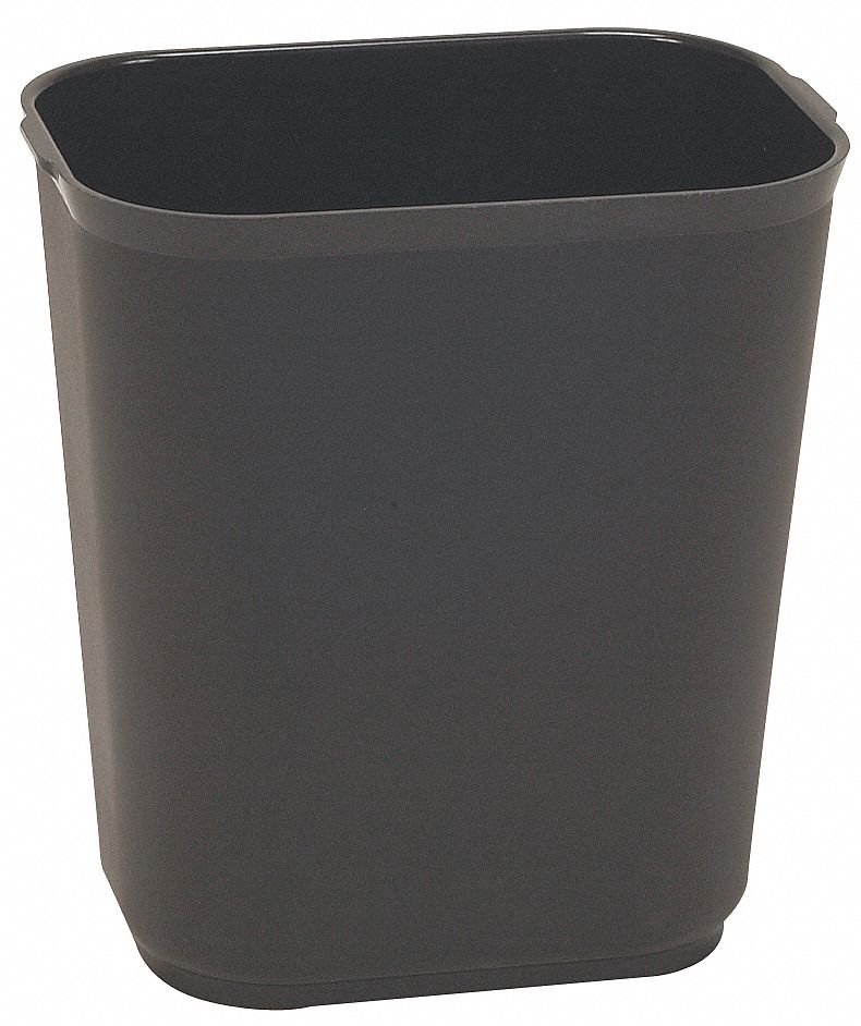 Wastebasket, Black, 14 Qt